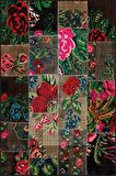 Renkli Kaymaz Tabanlı Yıkanır Patchwork Mutfak Halısı AR1250