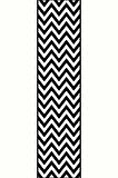 Siyah Kaymaz Zigzag Kesme Rulo Halı Özel Ölçülü Yolluk AR333