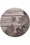 Gri Çınar 3D Kaymaz Tabanlı Yuvarlak Hol Halısı AR412