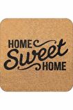 Bej Home Sweet Home Banyo Halısı Klozet Paspas Seti BS315