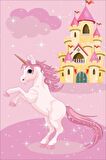 Pembe Kaymaz Tabanlı Yıkanabilir Unicorn Çocuk Halısı KD123