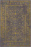 Sarı Vintage Kaymaz Tabanlı Makinede Yıkanabilir Halı KR026