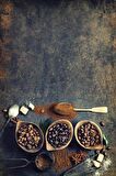 Kahverengi Kaymaz Tabanlı Coffee Temalı Mutfak Halısı MT27