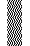 Siyah Zigzag Desenli Premium Masa Örtüsü Runner RNR302