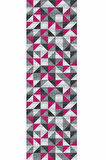Fuşya Geometrik Desenli Premium Masa Örtüsü Runner RNR384