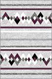 Mürdüm Zigzag Kaymaz Tabanlı Makinede Yıkanabilir Halı RT05