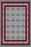 Bordo Çerçeveli Kaymaz Taban Makinede Yıkanabilir Halı RV087
