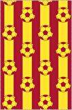 Sarı Kırmızı Kaymaz Taban Galatasaray Desenli Halı VH046