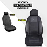 Fiat Linea Araçlara Uyumlu Oto Koltuk Kılıfı Seti - Violet Serisi Siyah/Beyaz
