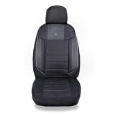 Seat İbiza Araçlara Uyumlu Oto Koltuk Kılıfı Seti - Violet Serisi Siyah/Beyaz