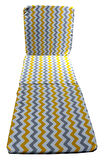 Şezlong Minderi Plaj Kamp Yatağı Katlanır Fermuarlı 55x165x3 Cm-sarı Gri Zikzak