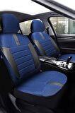 Ford Fusion Hachback 2005-2012 Aracınıza Uyumlu Koltuk Kılıfı Ticari Mavi Siyah