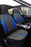 Citroen C4 Hb Coope 2004-2010 Aracınıza Uyumlu Koltuk Kılıfı Ticari Siyah Mavi