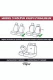 Renault Laguna - 1 Sedan 1998-2003 Aracınıza Uyumlu Koltuk Kılıfı Ticari Siyah Sarı