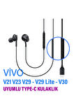 Vivo V21 V23 V29 V29 Lite V30 Kulaklık Type-C Mikrofonlu Kulaklık