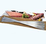 6 Adet Profesyonel Paslanmaz Metal Kıyma Şiş (Adana-Urfa-Antep Kebap Şişi)