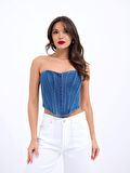6241 KOT BLUZ-MAVİ