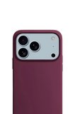 iPhone 17 Pro Max Soft Touch Lansman Silikon Kılıf Bordo