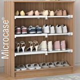Microcase Uzunluk Ayarlamalı Dolap içi Raf 35X30-45 cm 1 Adet -BEYAZ AL5350