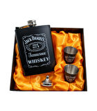 2 Bardaklı Jack Daniels Viski Matara Seti