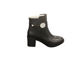 Ventes 9061512Z Yandan Fermuarlı 6 cm Kalın Topuk Günlük Kadın Bot