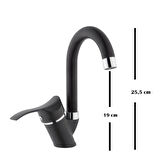 Venita Siyah Lavabo Bataryası Kiona