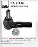 Votto 15-11200 Sağ-Sol Rot Başı Volkswagen Crafter 06-16 Sprinter 06-15 2E0498104A