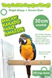 Venty 4'lü Pedikür Papağan Tüneği Çapı 36 mm Macaw, Kakadu, Jako, Amazon, İskender Vb. Kumlu Tünek