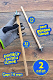 Venty 2'li Doğal ve Pedikür Kumlu Papağan Tünek Seti 35 cm / Ø 14 mm Sultan, Kakariki, Muhabbet, Forpus, Sevda, Cennet, Rozella