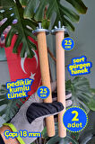 Vixpet Doğal Ahşap Papağan Tünek & Pedikür Kumlu Tünek 25 cm - 18 mm | Ayak Bakımı ve Tüneme İçin İdeal | Sağlık ve Konfor Bir Arada | Jako, Amazon, Sultan, Jumbo Muhabbet, Konur, Monk, Lori, Kayık, Senegal, Rozella