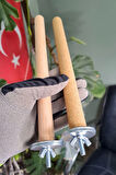 Vixpet Doğal Ahşap Papağan Tünek & Pedikür Kumlu Tünek 25 cm - 18 mm | Ayak Bakımı ve Tüneme İçin İdeal | Sağlık ve Konfor Bir Arada | Jako, Amazon, Sultan, Jumbo Muhabbet, Konur, Monk, Lori, Kayık, Senegal, Rozella