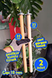 Vixpet Doğal Ahşap Papağan Tünek & Pedikür Kumlu Tünek 35 cm - 18 mm | Ayak Bakımı ve Tüneme İçin İdeal | Sağlık ve Konfor Bir Arada | Jako, Amazon, Sultan, Jumbo Muhabbet, Konur, Monk, Lori, Kayık, Senegal, Rozella