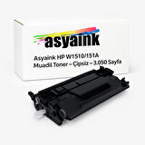 Asyaink HP W1510 (151A) Muadil Toner – Çipsiz – 3.050 Sayfa