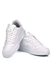 Unisex Beyaz Bağcıklı Rahat Günlük Sneaker Spor Ayakkabı