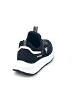 Erkek Siyah Beyaz Bağcıksız Esnek Çok Hafif Günlük Sneaker Spor Ayakkabı