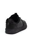 Unisex Siyah Bağcıklı Rahat Günlük Sneaker Spor Ayakkabı