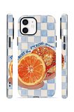 iPhone 12 Vorian Çift Katmanlı Kılıf Orange Press Collage