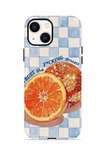 iPhone 14 Vorian Çift Katmanlı Kılıf Orange Press Collage