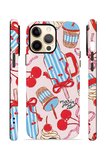 iPhone 14 Pro Max Vorian Çift Katmanlı Kılıf Dolce Cherry Picnic