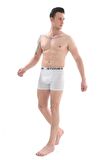  Likralı 3'lü Erkek Boxer Premium Paket - Beyaz