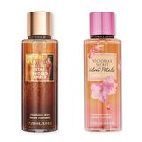 VICTORIA'S SECRET Star Smoked Amber-Velvet Petals Golden Vücut Spreyi İkili Set