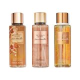 VICTORIA'S SECRET Bare Vanilla Golden-Bare Vanilla-Bare Vanilla Heat Vücut Spreyi Üçlü Set
