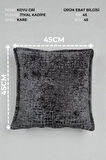 İthal Kadife Dekoratif Kırlent Kılıfı 45x45 cm – Yumuşak Dokulu Kare Yastık ve Ev Aksesuarı