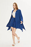 Asimetrik Müslin Ceket
