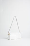 Kadın Gelincik Beyaz Dokulu Suni Deri Astarlı Çıt Çıt Kapama El Kol Ve Omuz Çantası