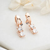 Vaoov 925 Ayar Gümüş Taşlı Papyonlu Kedi Küpe