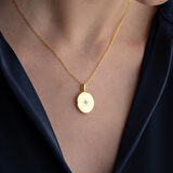 Vaoov 925 Ayar Gümüş Fotoğraflık Oval Kapaklı Açılır Kapanır Kolye