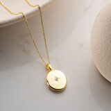 Vaoov 925 Ayar Gümüş Fotoğraflık Oval Kapaklı Açılır Kapanır Kolye