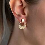 Minimal Tasarımlı Altın Kaplama 925 Ayar Gümüş Halka Küpe