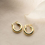 925 Ayar Gümüş Bombeli Halka Küpe